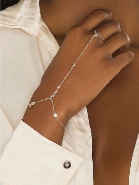 Lili Claspe Gold Plated Anais Hand Chain